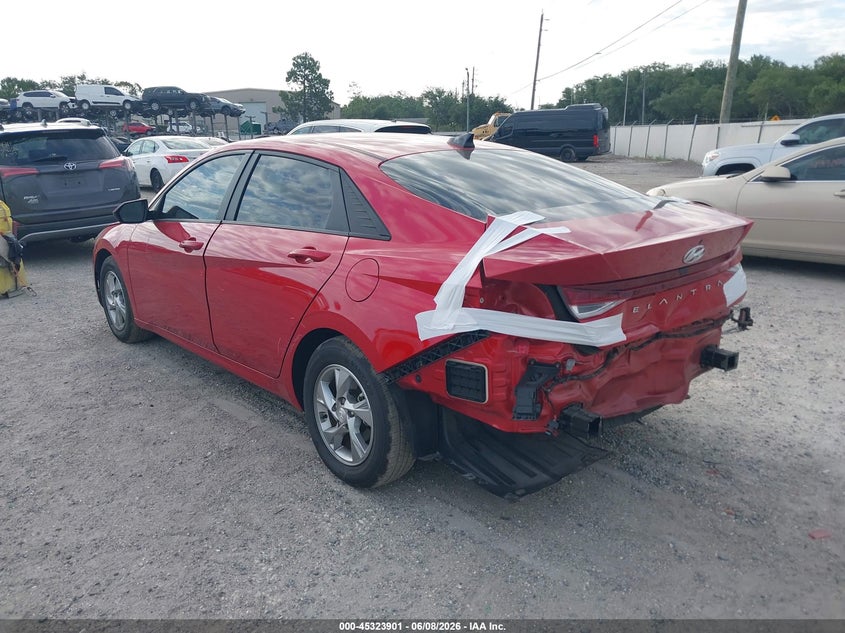 2021 Hyundai Elantra VIN 5NPLL4AG9MH051044 IAAI salvage auction — REAR END, Rebuildable (Florida), sold $4,450 on 2026-07-21 (photo 3)