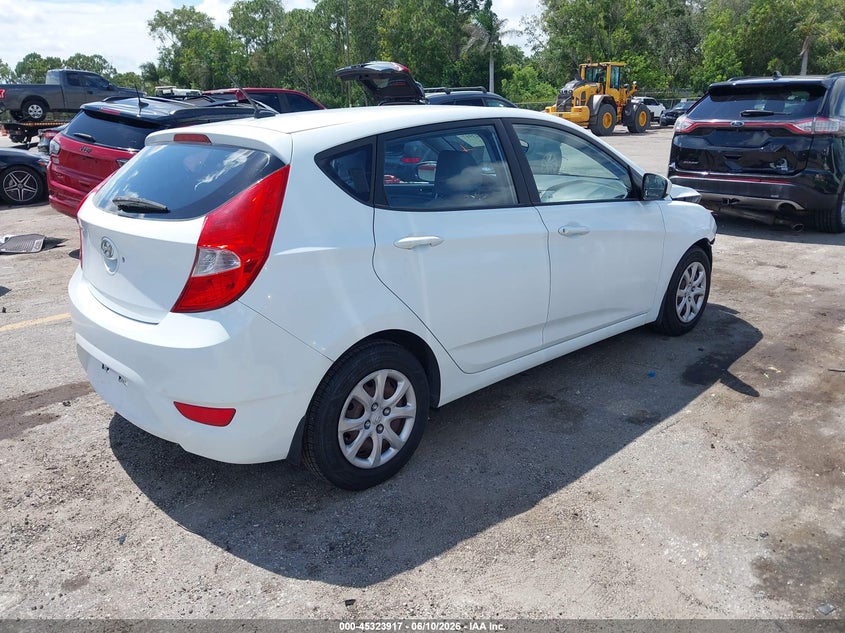 2013 Hyundai Accent VIN KMHCT5AE1DU127376 IAAI salvage auction — FRONT END, Rebuildable (Florida), sold $750 on 2026-07-13 (photo 4)