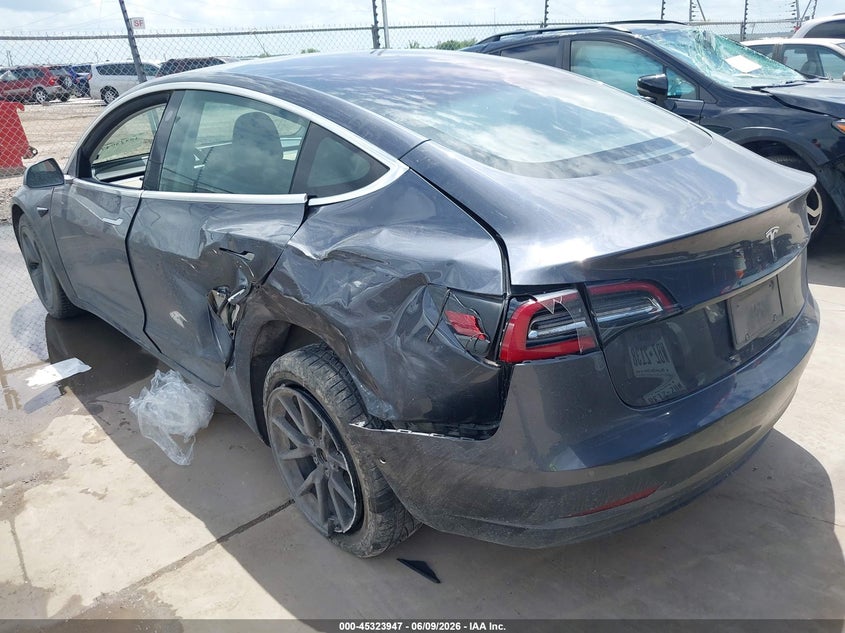 2018 Tesla Model 3 VIN 5YJ3E1EA2JF158221 IAAI salvage auction — LEFT REAR, Original (Texas), sold $4,225 on 2026-07-23 (photo 3)