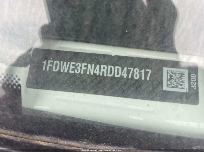 2024 Ford Econoline VIN 1FDWE3FN4RDD47817 IAAI salvage auction — ROOF, Clear (Florida), sold $13,050 on 2026-07-16 (photo 9)