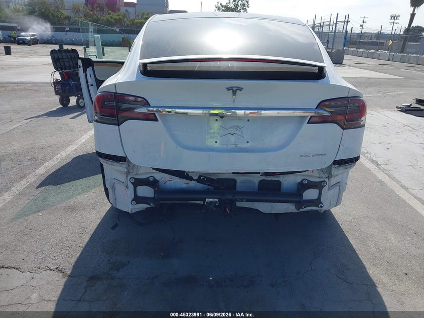 2020 Tesla Model x VIN 5YJXCDE27LF297135 IAAI salvage auction — REAR END, Salvage (California), sold $7,000 on 2026-07-29 (photo 6)