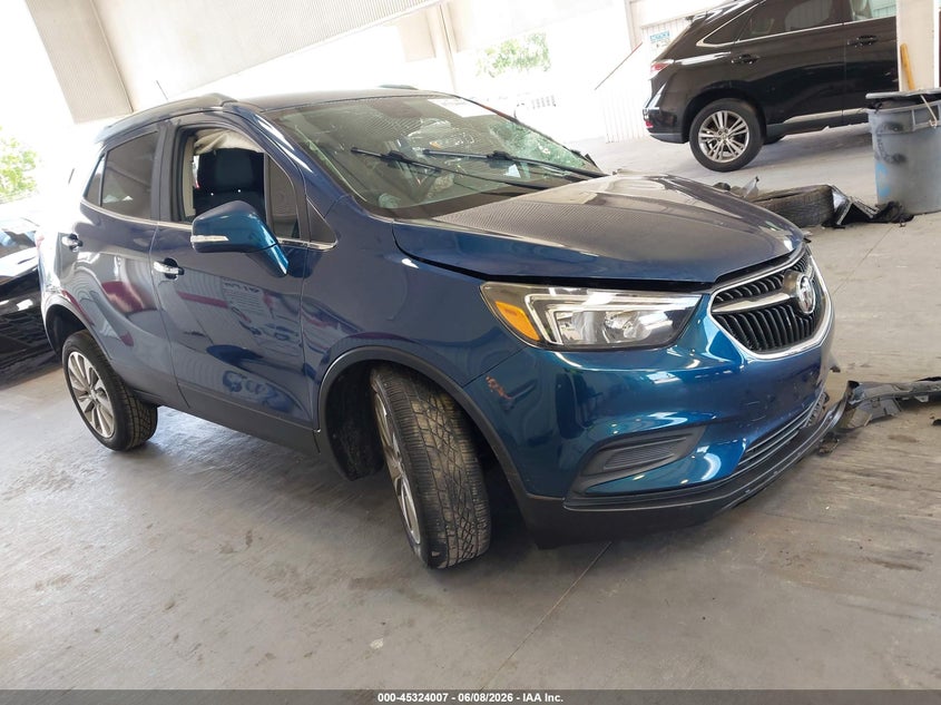 2019 Buick Encore VIN KL4CJASB7KB906677 IAAI salvage auction — LEFT FRONT, Salvage Title, sold $1,050 on 2026-07-15 (photo 1)