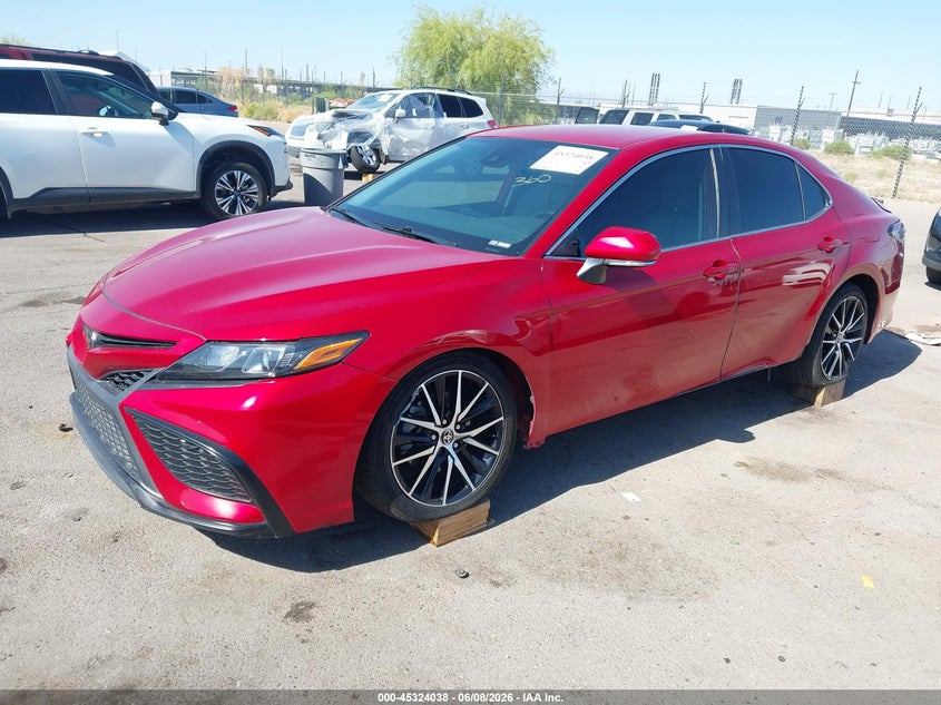 2023 Toyota Camry VIN 4T1G11AK1PU095510 IAAI salvage auction — FRONT END, Salvage Title, sold $7,100 on 2026-08-26 (photo 2)