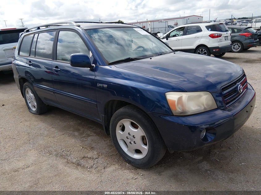 2005 Toyota Highlander VIN JTEEP21A050134076 IAAI salvage auction — NORMAL WEAR, Certificate Of Title (Nebraska), sold $1,200 on 2026-07-30 (photo 1)