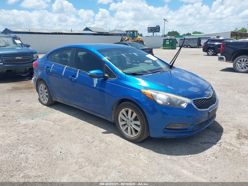 2014 Kia Forte VIN KNAFX4A60E5219855 IAAI salvage auction — HAIL, Original (Texas), sold $75 on 2026-07-29 (photo 1)