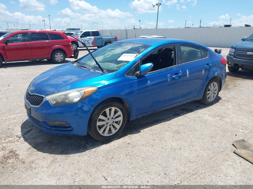 2014 Kia Forte VIN KNAFX4A60E5219855 IAAI salvage auction — HAIL, Original (Texas), sold $75 on 2026-07-29 (photo 2)