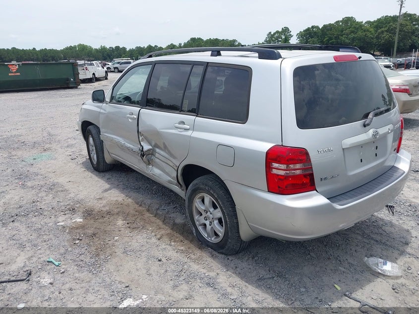 2001 Toyota Highlander VIN JTEHF21A310035133 IAAI salvage auction — SIDE, Salvage (South Carolina), sold $850 on 2026-07-07 (photo 3)