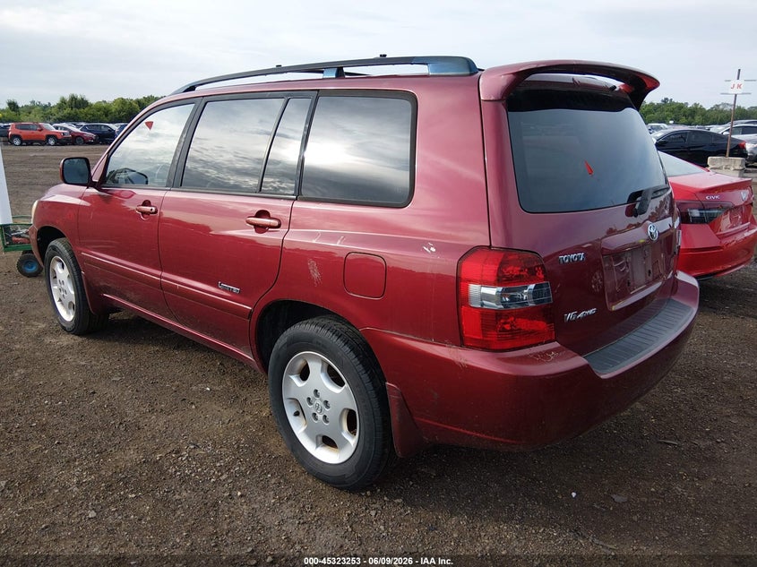 2007 Toyota Highlander VIN JTEEP21A070212262 IAAI salvage auction — NORMAL WEAR, Original (Ohio), sold $650 on 2026-07-22 (photo 3)