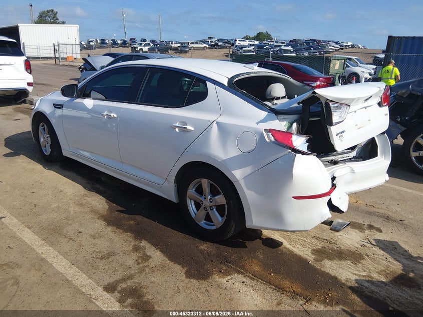 2015 Kia Optima VIN 5XXGM4A78FG448614 IAAI salvage auction — REAR END, Salvage Title, sold $1,700 on 2026-07-09 (photo 3)