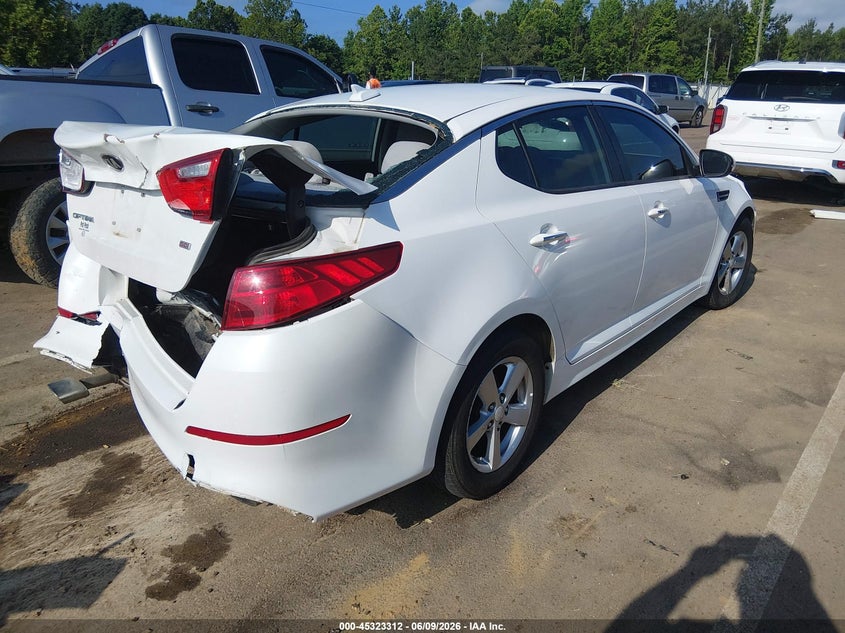 2015 Kia Optima VIN 5XXGM4A78FG448614 IAAI salvage auction — REAR END, Salvage Title, sold $1,700 on 2026-07-09 (photo 4)