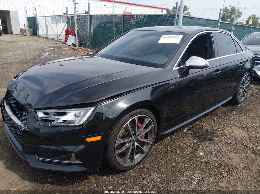 2018 Audi S4 VIN WAUC4AF44JA001470 IAAI salvage auction — FRONT END, Salvage Title, sold $6,300 on 2026-07-19 (photo 2)