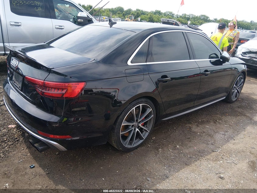 2018 Audi S4 VIN WAUC4AF44JA001470 IAAI salvage auction — FRONT END, Salvage Title, sold $6,300 on 2026-07-19 (photo 4)