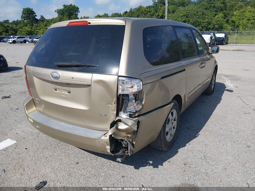 2006 Kia SEDONA VIN KNDMB233166051705 IAAI salvage auction — RIGHT REAR, Salvage (Louisiana), sold $450 on 2026-07-28 (photo 4)