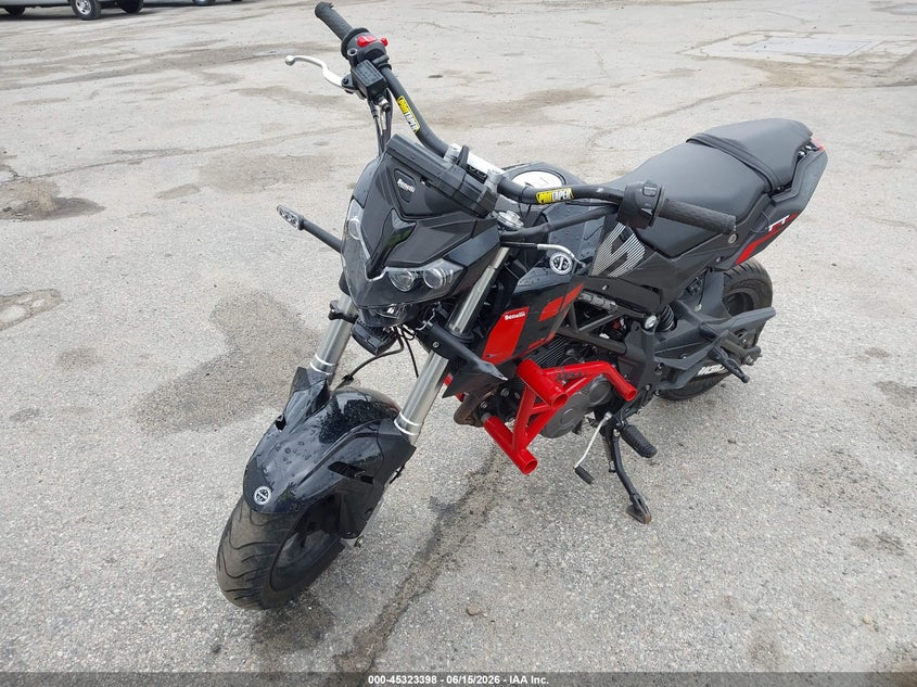 2021 Benelli VIN LBBPEA077MBC65167 IAAI salvage auction — FRONT & REAR, Salvage (Rhode Island), sold $200 on 2026-07-28 (photo 2)