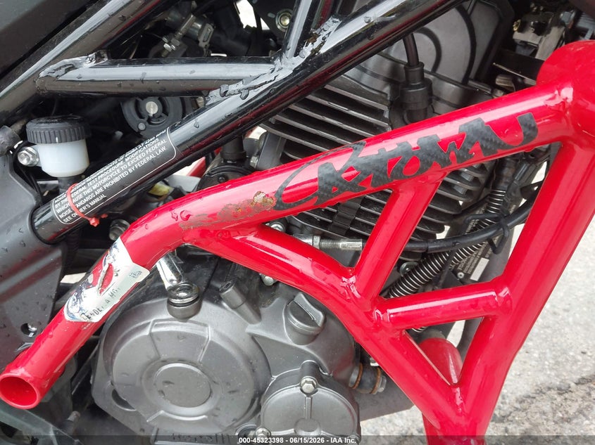 2021 Benelli VIN LBBPEA077MBC65167 IAAI salvage auction — FRONT & REAR, Salvage (Rhode Island), sold $200 on 2026-07-28 (photo 8)