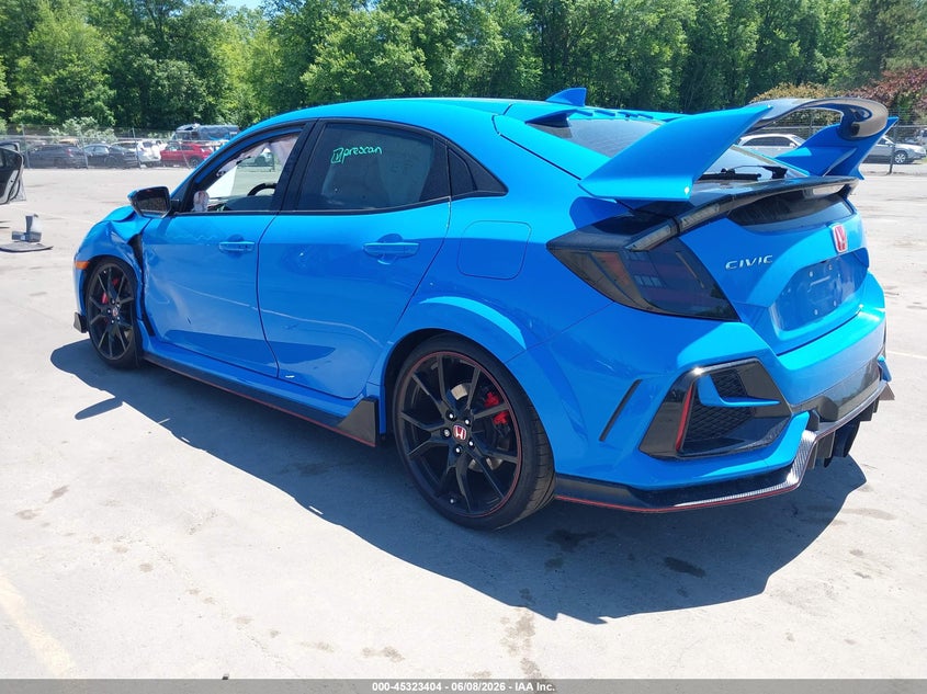 2021 Honda Civic type r VIN SHHFK8G79MU202203 IAAI salvage auction — SIDE, Salvage (Massachusetts), sold $18,600 on 2026-07-23 (photo 3)
