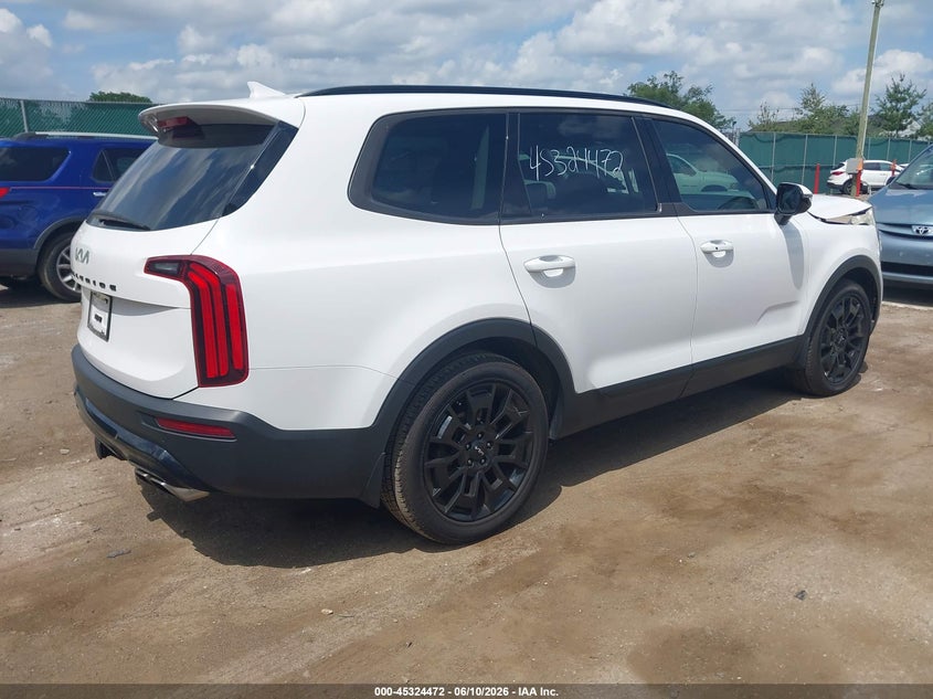 2022 Kia Telluride VIN 5XYP5DHC1NG277215 IAAI salvage auction — FRONT END, Salvage Title, sold $5,500 on 2026-07-28 (photo 4)