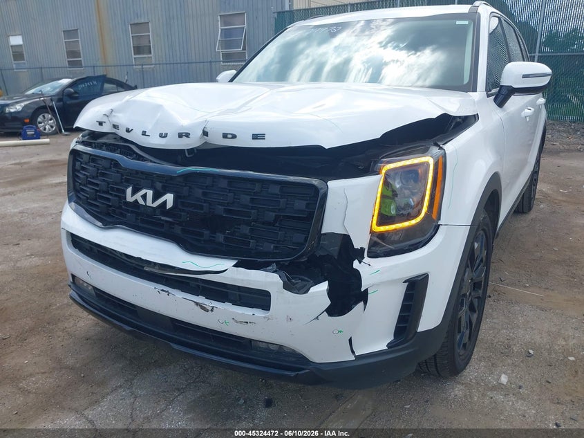 2022 Kia Telluride VIN 5XYP5DHC1NG277215 IAAI salvage auction — FRONT END, Salvage Title, sold $5,500 on 2026-07-28 (photo 6)