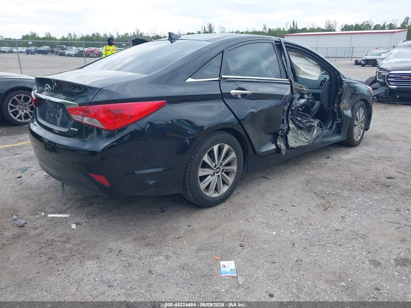 2014 Hyundai Sonata VIN 5NPEC4AC5EH867935 IAAI salvage auction — LEFT SIDE, Rebuildable (Florida), sold $325 on 2026-07-13 (photo 4)