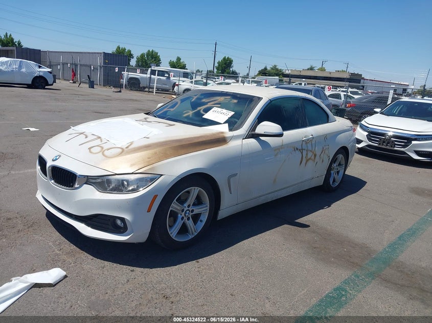 2015 BMW 4er VIN WBA3V5C59FP752683 IAAI salvage auction — VANDALISM, Salvage Title, sold $4,350 on 2026-07-22 (photo 2)