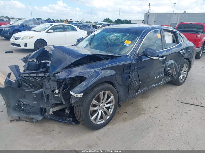 2017 Infiniti Q70 VIN JN1BY1AP8HM740891 IAAI salvage auction — FRONT END, Salvage (Texas), sold $400 on 2026-07-10 (photo 2)
