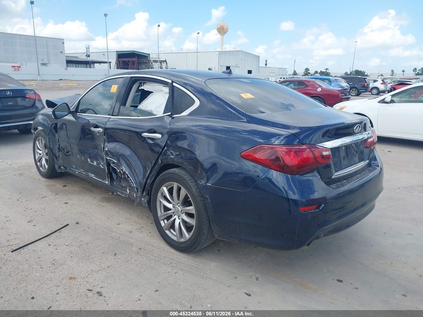 2017 Infiniti Q70 VIN JN1BY1AP8HM740891 IAAI salvage auction — FRONT END, Salvage (Texas), sold $400 on 2026-07-10 (photo 3)