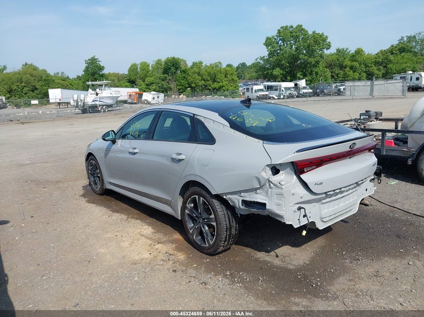 2021 Kia K5 VIN 5XXG64J21MG044193 IAAI salvage auction — REAR END, Salvage Title, sold $6,600 on 2026-08-01 (photo 3)