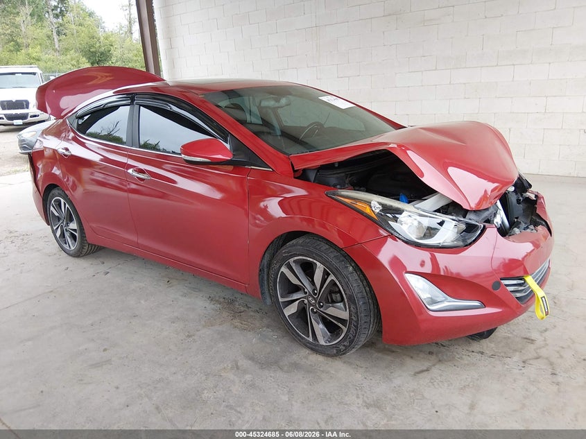 2014 Hyundai Elantra VIN KMHDH4AEXEU055966 IAAI salvage auction — FRONT & REAR, Salvage Title, sold $425 on 2026-07-22 (photo 1)