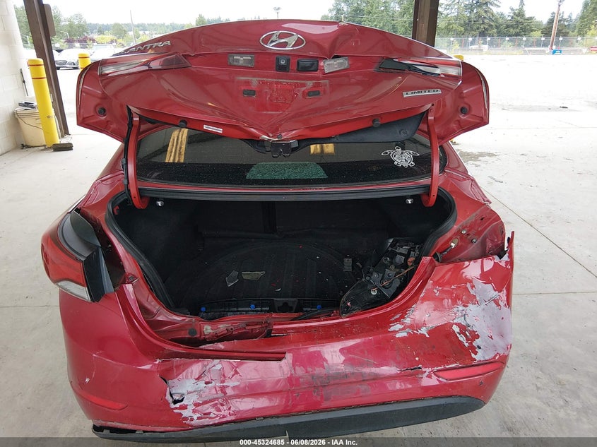 2014 Hyundai Elantra VIN KMHDH4AEXEU055966 IAAI salvage auction — FRONT & REAR, Salvage Title, sold $425 on 2026-07-22 (photo 6)