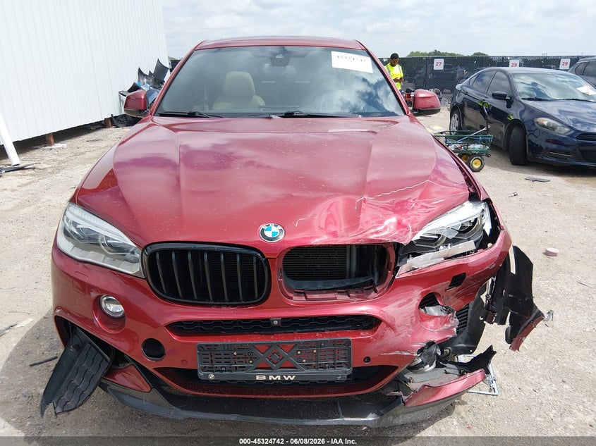 2015 BMW X6 VIN 5UXKU2C50F0F94969 IAAI salvage auction — FRONT END, Original (Texas), sold $25 on 2026-07-29 (photo 6)