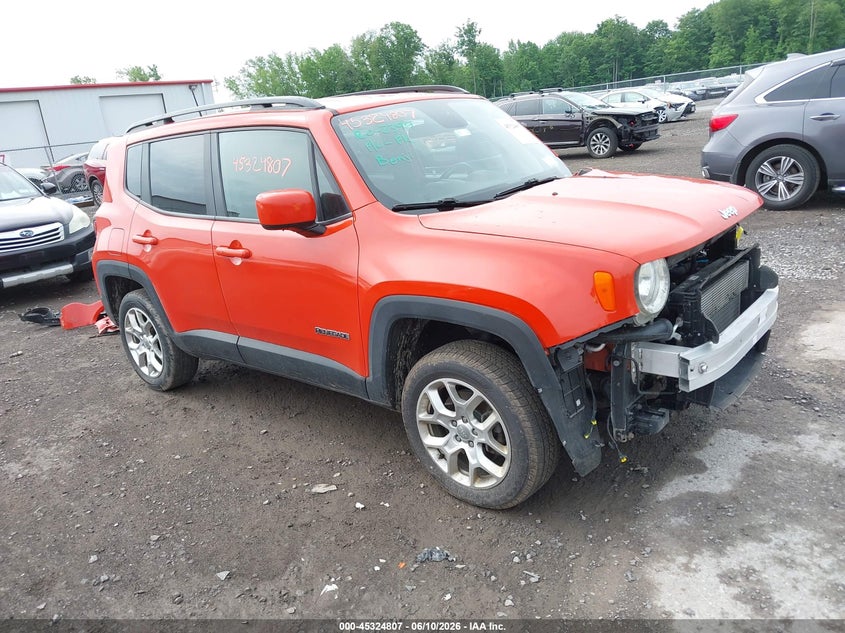 2018 Jeep Renegade VIN ZACCJBBB8JPG99846 IAAI salvage auction — FRONT END, Mv-907A (New York), sold $625 on 2026-07-14 (photo 1)