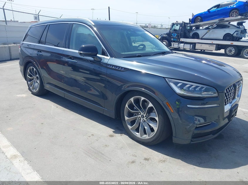 2023 Lincoln Aviator VIN 5LMYJ8XY5PNL01203 IAAI salvage auction — SIDE, Salvage (California), sold $17,975 on 2026-07-15 (photo 1)