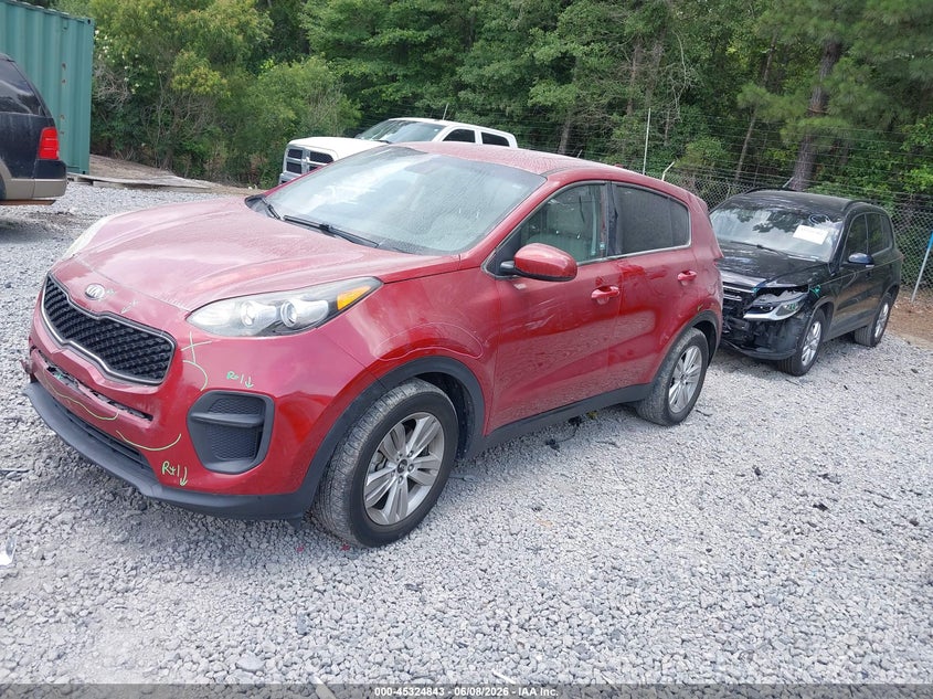 2019 Kia Sportage VIN KNDPM3AC3K7539865 IAAI salvage auction — FRONT & REAR, Salvage (South Carolina), sold $2,600 on 2026-07-28 (photo 2)