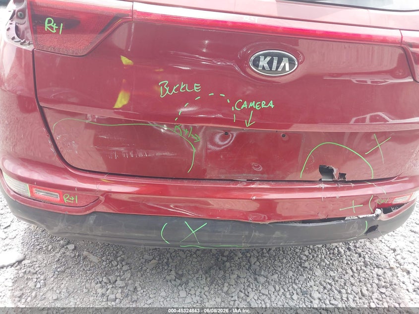 2019 Kia Sportage VIN KNDPM3AC3K7539865 IAAI salvage auction — FRONT & REAR, Salvage (South Carolina), sold $2,600 on 2026-07-28 (photo 6)