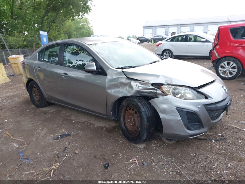 2011 Mazda 3 VIN JM1BL1UF9B1369540 IAAI salvage auction — FRONT END, Clear (Indiana), sold $450 on 2026-07-08 (photo 1)