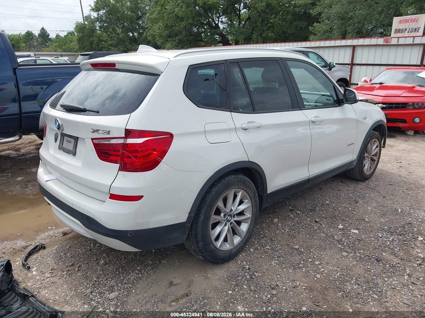 2017 BMW X3 VIN 5UXWZ7C57H0V86092 IAAI salvage auction — FRONT END, Salvage (Texas), sold $325 on 2026-07-30 (photo 4)