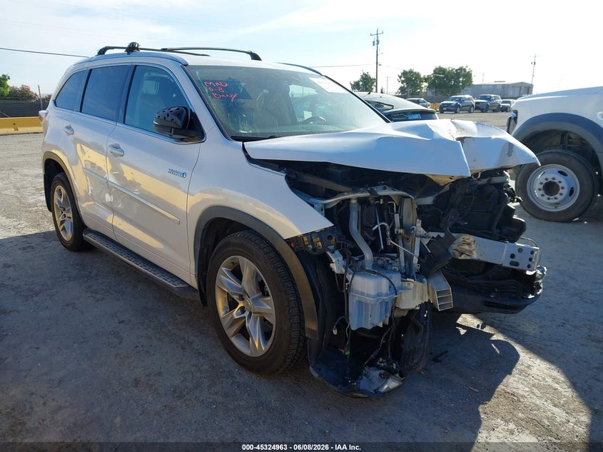 2015 Toyota Highlander VIN 5TDDCRFH9FS008467 IAAI salvage auction — FRONT END, Salvage Title, sold $4,500 on 2026-07-09 (photo 1)
