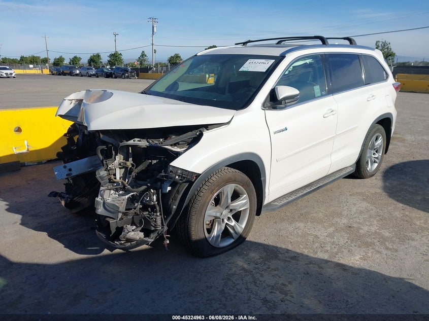 2015 Toyota Highlander VIN 5TDDCRFH9FS008467 IAAI salvage auction — FRONT END, Salvage Title, sold $4,500 on 2026-07-09 (photo 2)