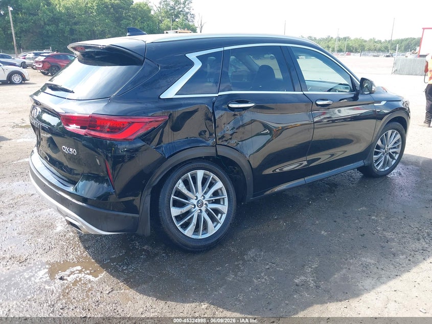 2024 Infiniti Qx50 VIN 3PCAJ5BB1RF105447 IAAI salvage auction — RIGHT REAR, Salvage - 75% Or Less (Maryland), sold $12,000 on 2026-07-24 (photo 4)
