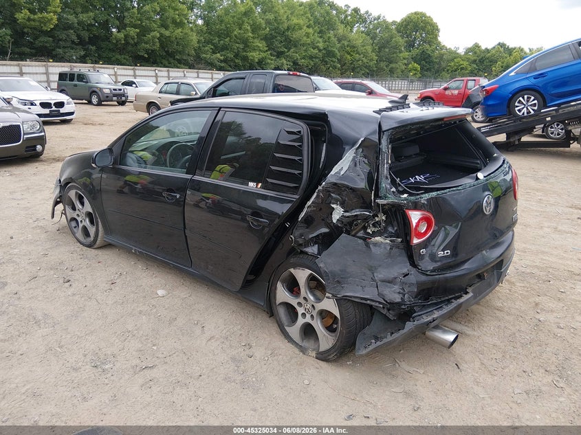 2009 Volkswagen Gti VIN WVWGD71K99W061269 IAAI salvage auction — FRONT & REAR, Clear (Tennessee), sold $600 on 2026-07-08 (photo 3)