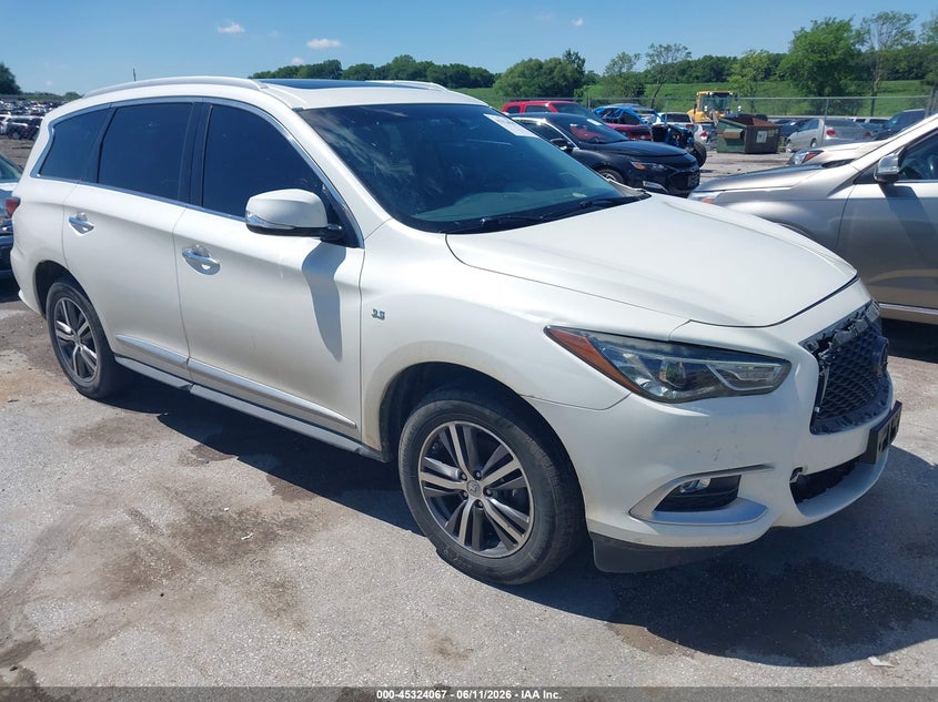 2016 Infiniti Qx60 VIN 5N1AL0MM0GC501743 IAAI salvage auction — LEFT FRONT, Salvage (Iowa), sold $2,225 on 2026-07-28 (photo 1)