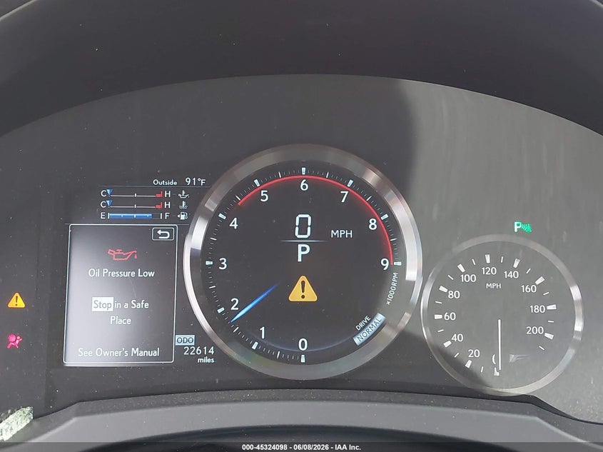 2022 Lexus VIN JTHJP5BC4N5008633 IAAI salvage auction — FRONT END, Salvage (California), sold $5,100 on 2026-07-28 (photo 7)