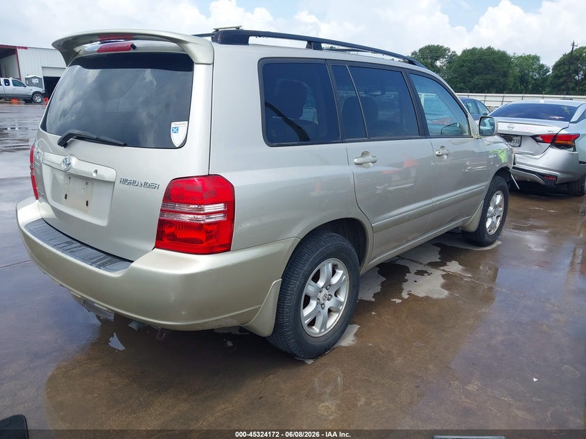 2003 Toyota Highlander VIN JTEHF21A730099811 IAAI salvage auction — LEFT FRONT, Salvage (Texas), sold $675 on 2026-07-14 (photo 4)