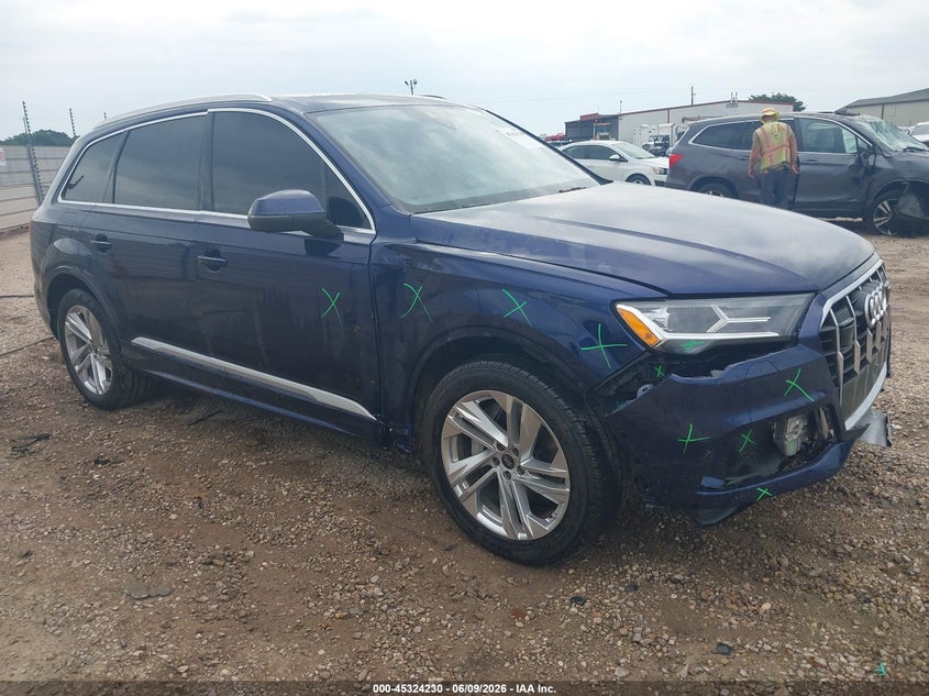 2022 Audi Q7 VIN WA1LXBF77ND012066 IAAI salvage auction — FRONT END, Salvage (Alabama), sold $14,300 on 2026-07-14 (photo 1)