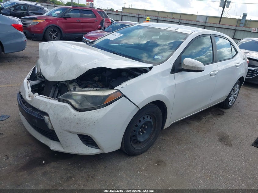 2016 Toyota Corolla VIN 5YFBURHE3GP546521 IAAI salvage auction — FRONT END, Original (Texas), sold $2,900 on 2026-07-16 (photo 2)