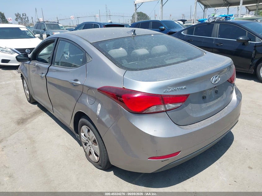 2016 Hyundai Elantra VIN KMHDH4AE2GU504267 IAAI salvage auction — NORMAL WEAR, Salvage Title, sold $900 on 2026-07-22 (photo 3)
