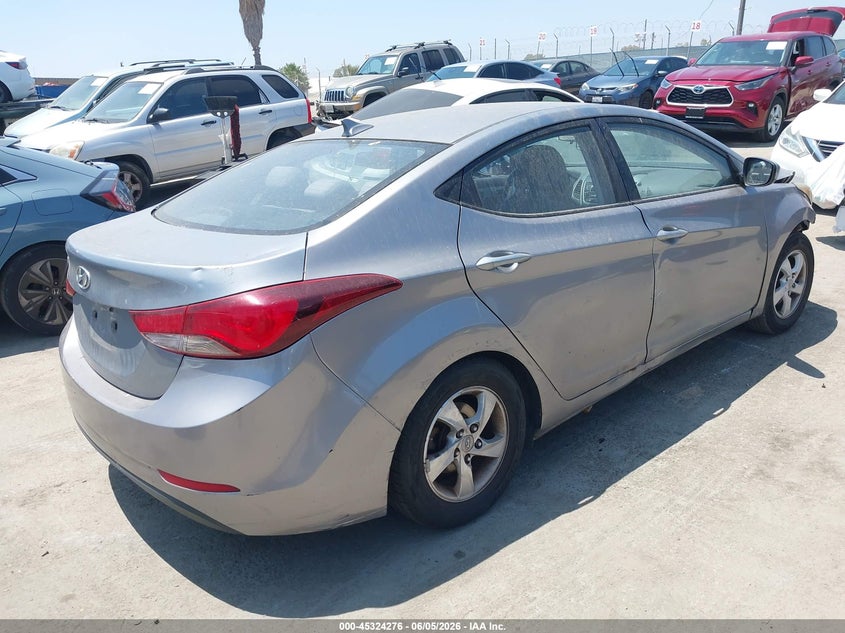 2016 Hyundai Elantra VIN KMHDH4AE2GU504267 IAAI salvage auction — NORMAL WEAR, Salvage Title, sold $900 on 2026-07-22 (photo 4)