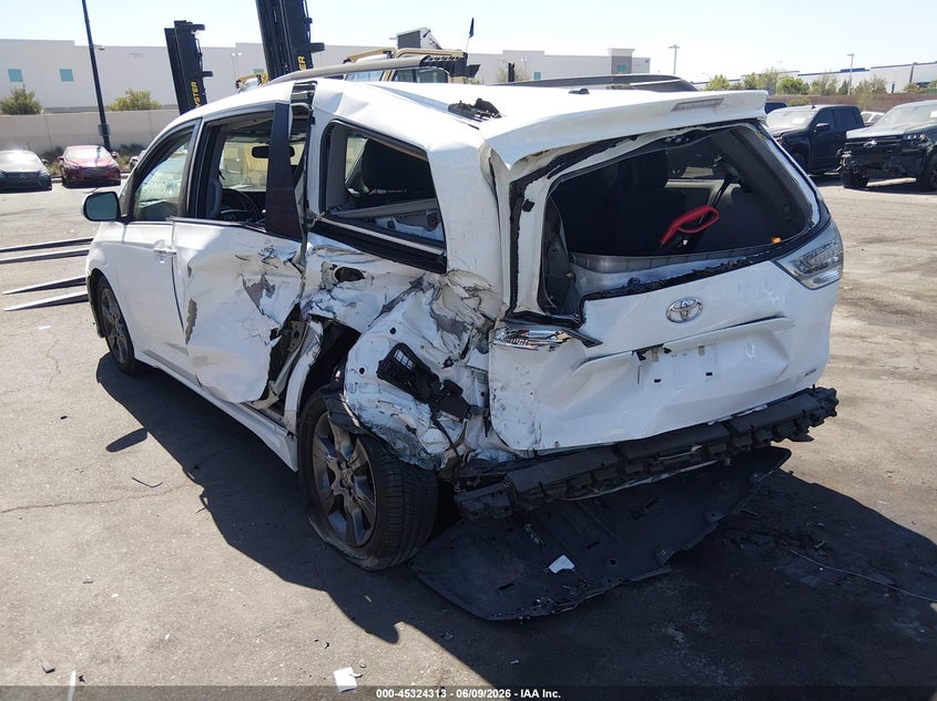 2016 Toyota Sienna VIN 5TDXK3DC8GS745536 IAAI salvage auction — REAR END, Salvage Certificate (California), sold $1,400 on 2026-07-10 (photo 3)