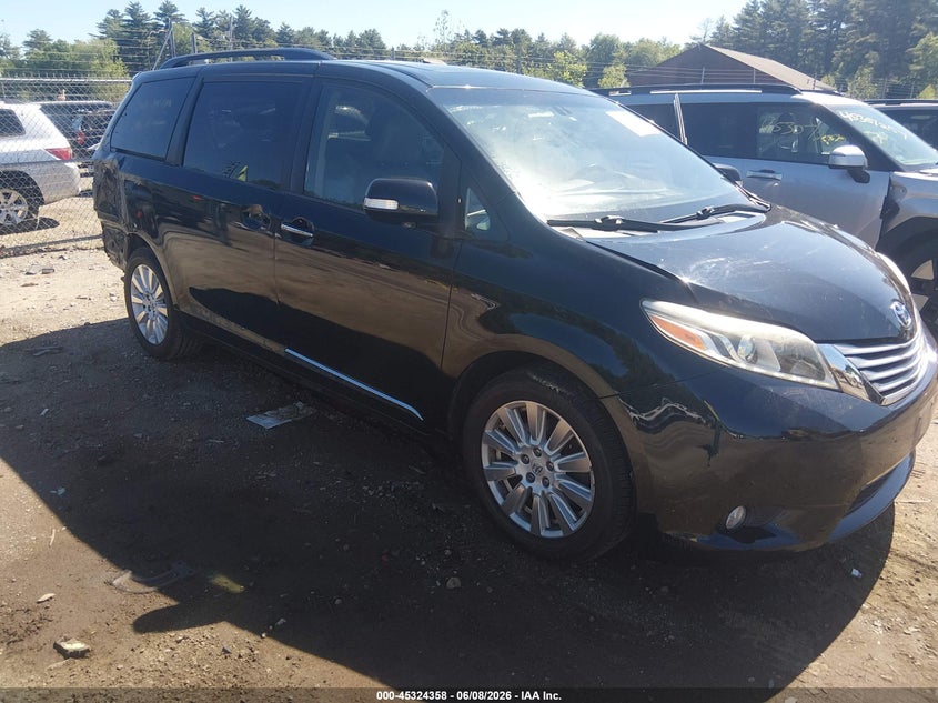 2015 Toyota Sienna VIN 5TDDK3DC3FS102836 IAAI salvage auction — RIGHT REAR, Salvage (Massachusetts), sold $5,500 on 2026-08-01 (photo 1)