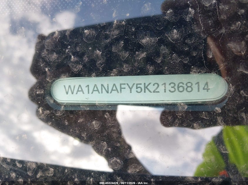 2019 Audi Q5 VIN WA1ANAFY5K2136814 IAAI salvage auction — FRONT END, Salvage (Massachusetts), sold $5,225 on 2026-07-21 (photo 9)